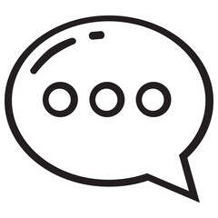 Icon Chatting In Line Vector Illustration