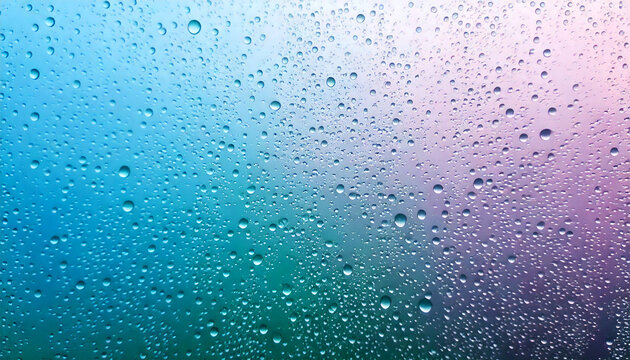 雨のような水滴がついたグラデーション背景