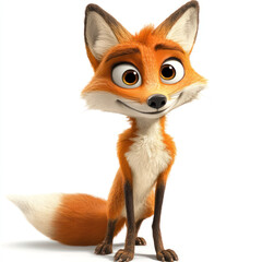 Obraz premium red fox isolated on white