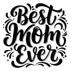 Stylish, hand-lettered design perfect for Mother's Day or appreciation. Ideal for greeting cards, social media, or prints.
