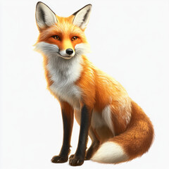 Fototapeta premium red fox isolated on white