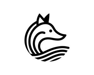 Clean Black Fox Graphic	