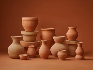 Terracotta Pots Still Life