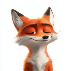 Fototapeta premium red fox isolated on white