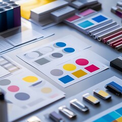 Professional Branding Design Color Swatches Guide Template RGB red CMYK blue gray gold cyan print   