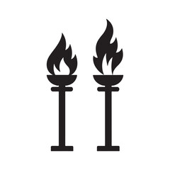 Torch Icon On Background