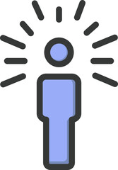 Male Leadership Filled Line Icon