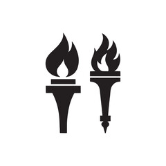 Torch Icon On Background