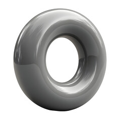 Gray 3D Torus Abstract Background