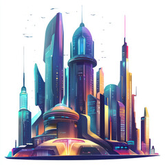 Fototapeta premium vector illustration of the city