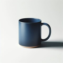 Blue Mug Mockup - Cup for Branding and Logo Placement - Product Design for Identity - White Drink Cup in Studio Environment - Background for Promotional Material - Mock-up for Presentation
