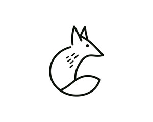 Symbol aesthetic luxury elegant clean fox logo