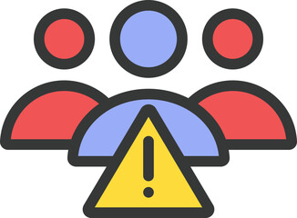 Risk Team Filled Line Icon