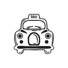 Obraz premium Black cab Vector illustration. Black cab vector in cartoon style isolated on white background