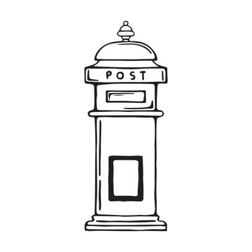 Postbox Vector illustration. Postbox vector in cartoon style isolated on white background