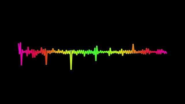 music notes background with alpha motion graphic animation on isolated social media black background.4K footage video effect template.