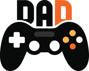 video game controller icon level up dad stats.