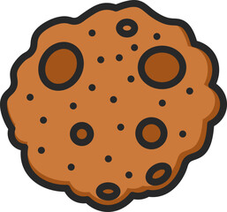 Asteroid Filled Line Icon