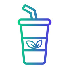 cup Line Gradient Icon