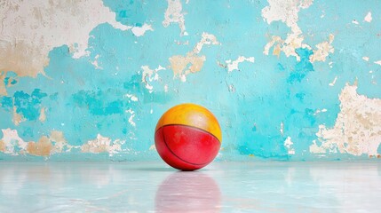 Vibrant red yellow egg pastel background new beginnings spring theme