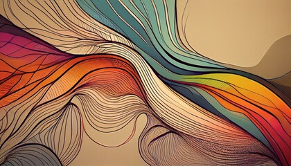 Fondo de pantalla abstracto con colores futuristas y líneas en neon. Perspectiva con un punto de fuga.
