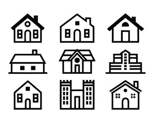 house icon set