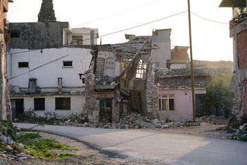 Damaged building in Antakya, Hatay after 6 February 2023 Earthquakes