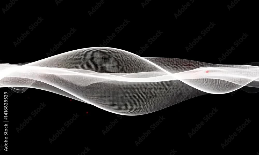 Poster produce an animation of interconnected digital nodes creating a glowing network with pulses of light