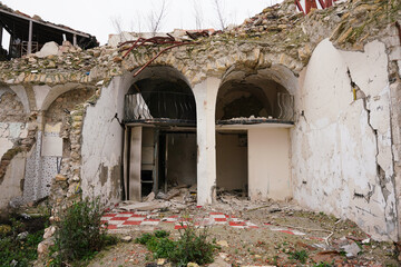 Damaged building in Antakya, Hatay after 6 February 2023 Earthquakes
