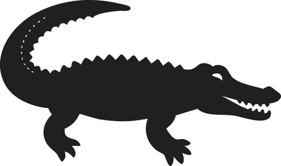 Obraz premium Tribal Reptile Duo: Crocodile and Alligator Silhouettes