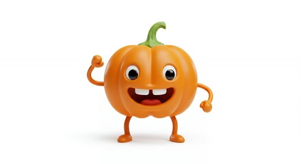 Obraz premium Cartoon pumpkin character illustration