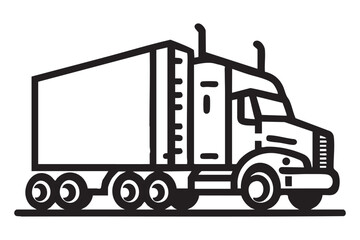 Powerful Semi Truck Vector Illustration for Logistics Transportation Business