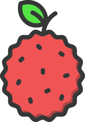 Lychee Filled Line Icon