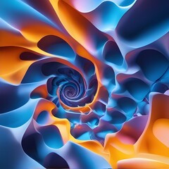 Vibrant 3D Abstract Dreamscapes Background. Texture.