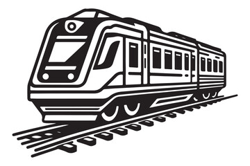 High Speed Modern Train Vector Illustration for City Public Transportation