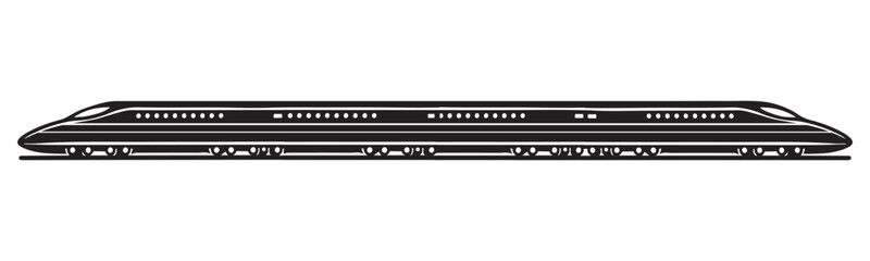 Streamlined Silhouette of an Advanced Bullet Train Illustration Image