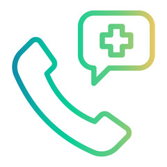 call Line Gradient Icon