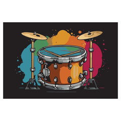 Obraz premium image of icon design for a drum musical instrument