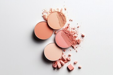 Step-by-step gradient blush makeup tutorial in a soft peach to pink palette perfect for every skin tone captured in a bright studio environment aesthetic viewpoint