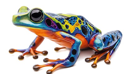 Vibrant Rainforest Frog Closeup.