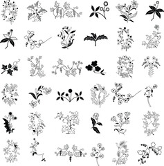 Different Icon Illustration Bundle – Unique Hand-Drawn Icons Collection, Diverse Elements Set for Creative Projects, Posters, Web Design, Stickers, Crafts, 