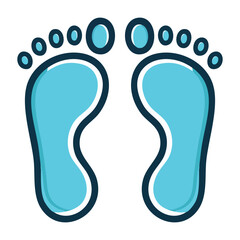 Obraz premium Simple Footprint Logo Design Illustration for Footcare and Health