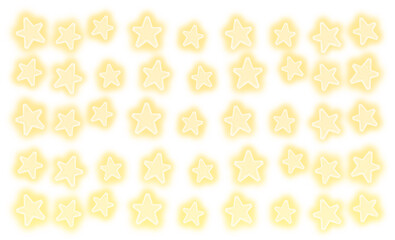 Watercolor Pattern of yellow Glowing Stars