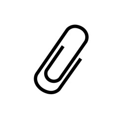 Obraz premium Simple Paperclip Icon Minimalist Vector Illustration