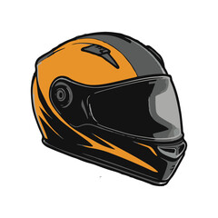 Fototapeta premium vector of the icimage of the icon design for a motorbike helmetn design for a motorbike helmet