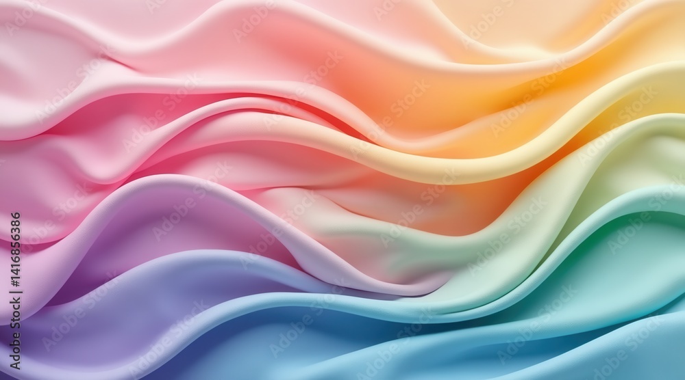 Leinwandbilder smooth pastel waves create a serene and calming effect.