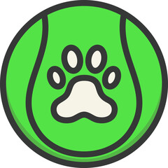 Pet Toy Filled Line Icon