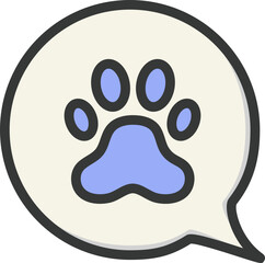 Obraz premium Pet Talk Filled Line Icon