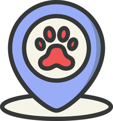 Veterinary Location Filled Line Icon