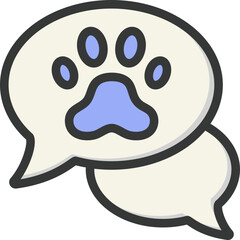 Pet Discussion Filled Line Icon
